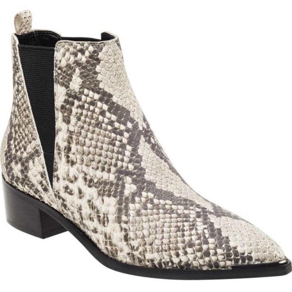 Marc Fisher Snakeskin Chelsea Boots